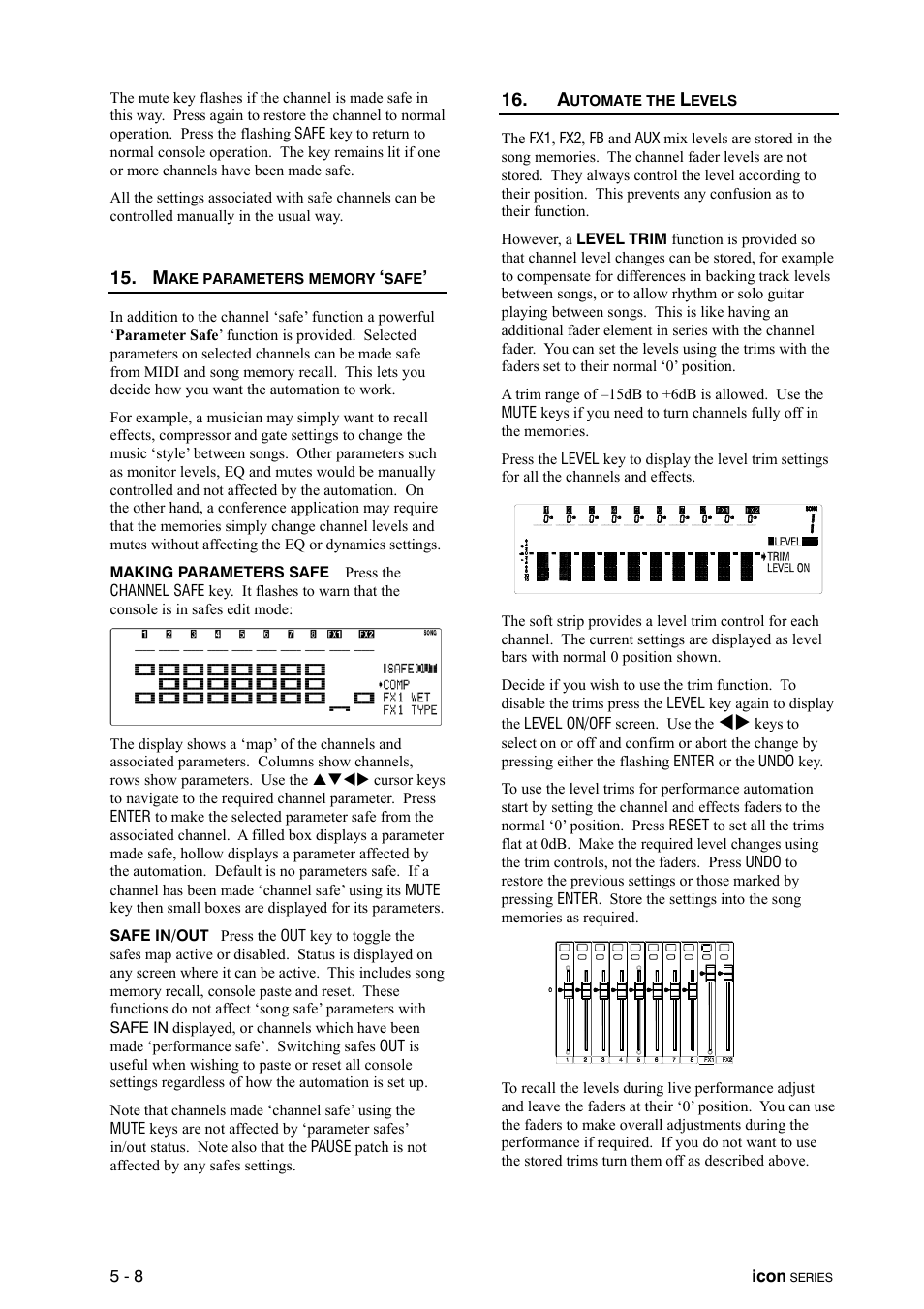 Make parameters memory ‘safe, Automate the levels | Allen&Heath DP 1000 USER GUIDE User Manual | Page 38 / 67