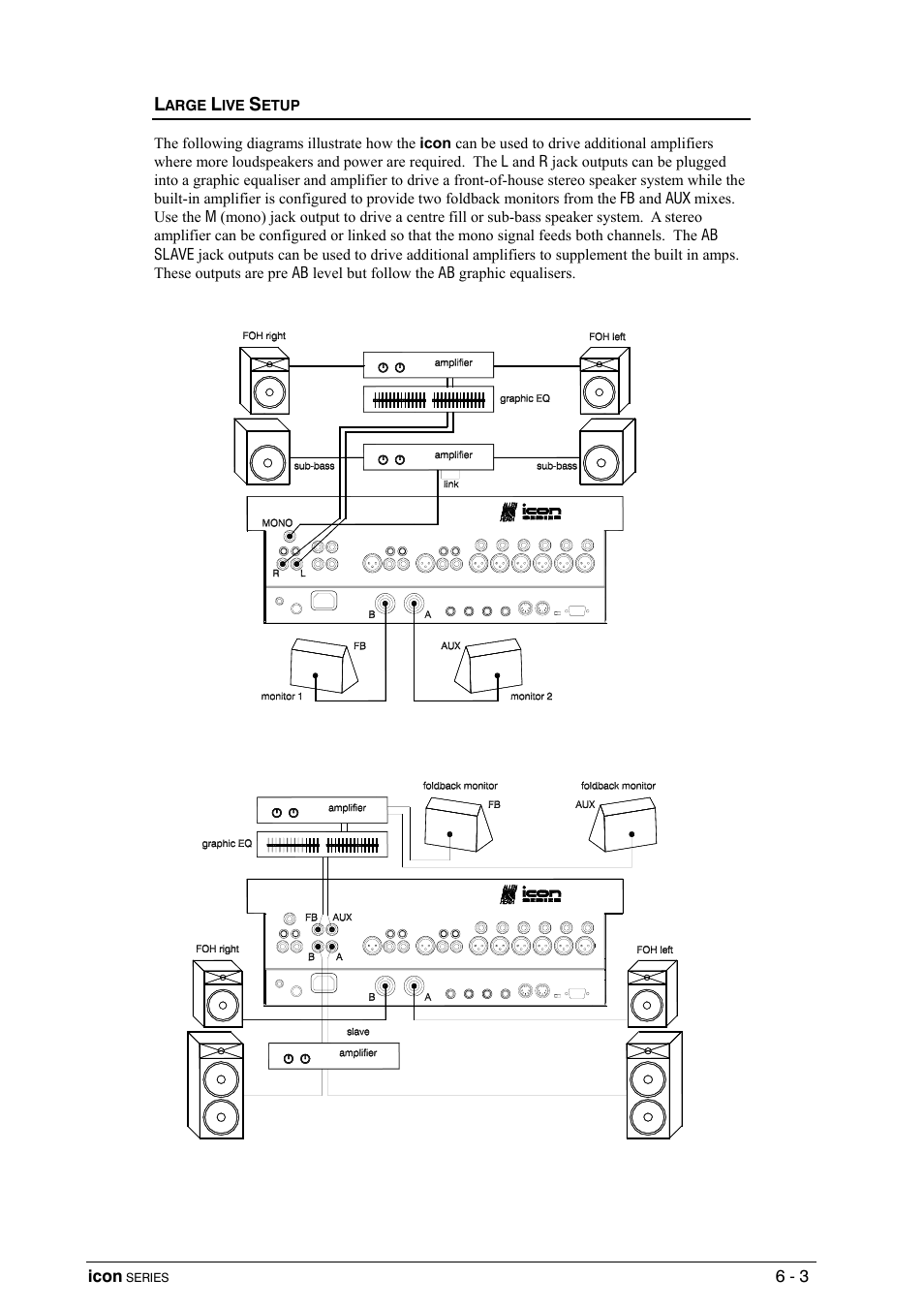 Large live setup | Allen&Heath DP 1000 USER GUIDE User Manual | Page 43 / 67
