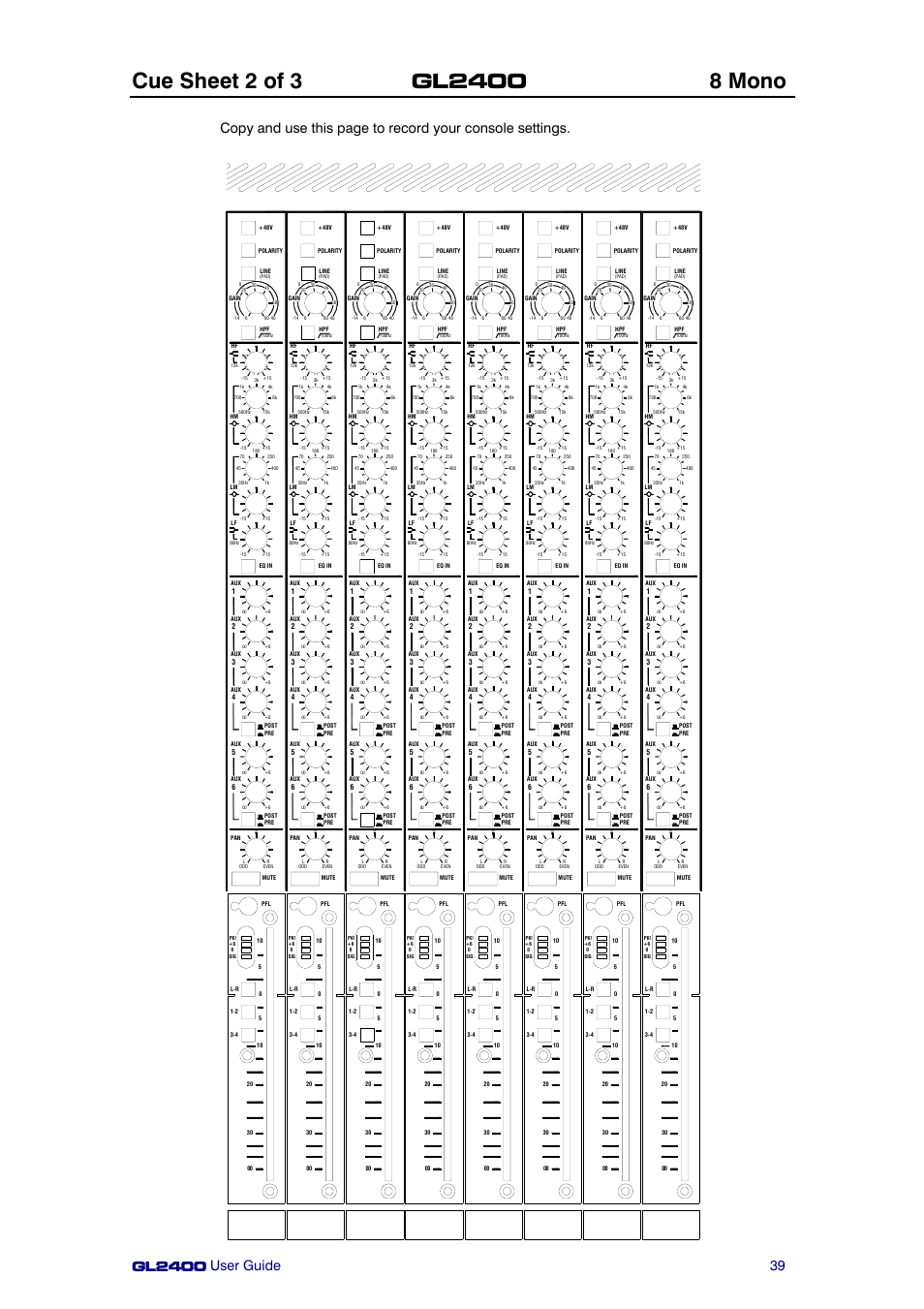Allen&Heath GL2400 User Manual | Page 39 / 40