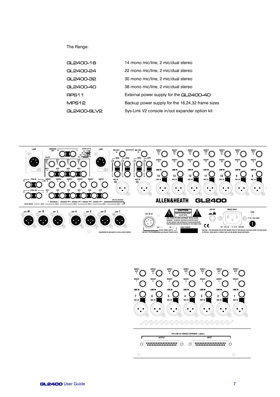 Allen&Heath GL2400 User Manual | Page 7 / 40