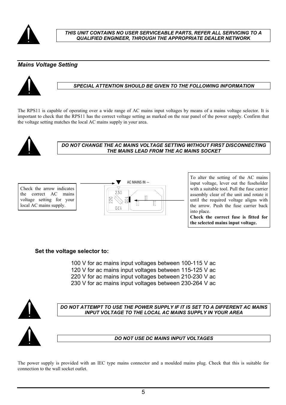 Allen&Heath RPS11 User Manual | Page 5 / 7