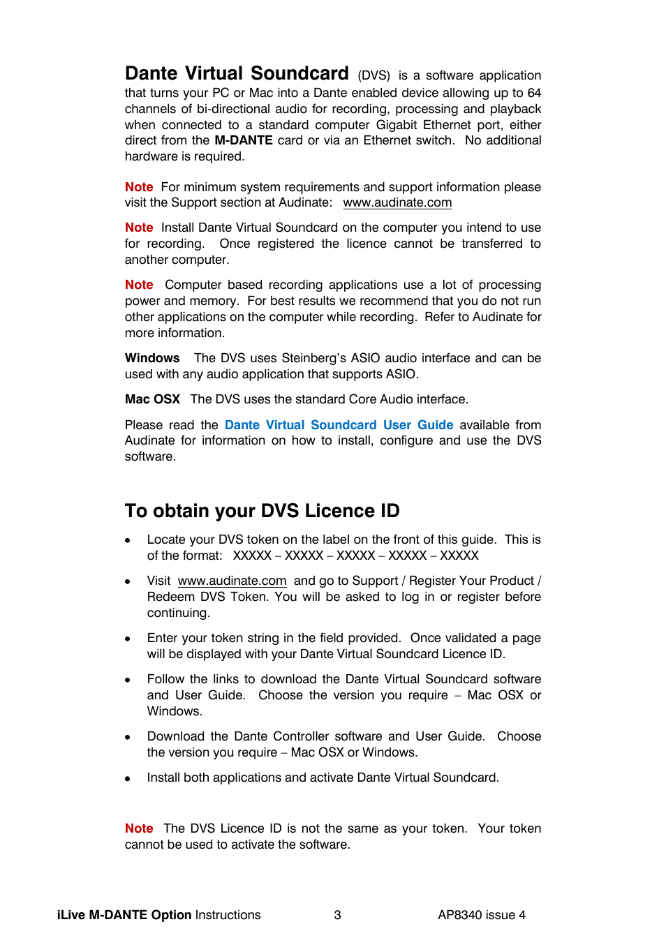 Dante virtual soundcard | Allen&Heath DANTE User Manual | Page 3 / 12
