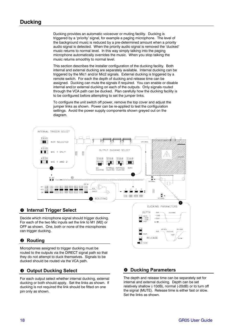 Ducking | Allen&Heath GR05 User Manual | Page 18 / 24