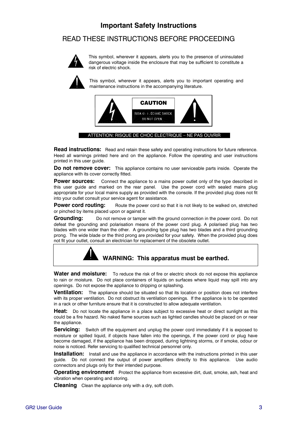 Allen&Heath GR2 PL-12 USER GUIDE 1 User Manual | Page 3 / 24