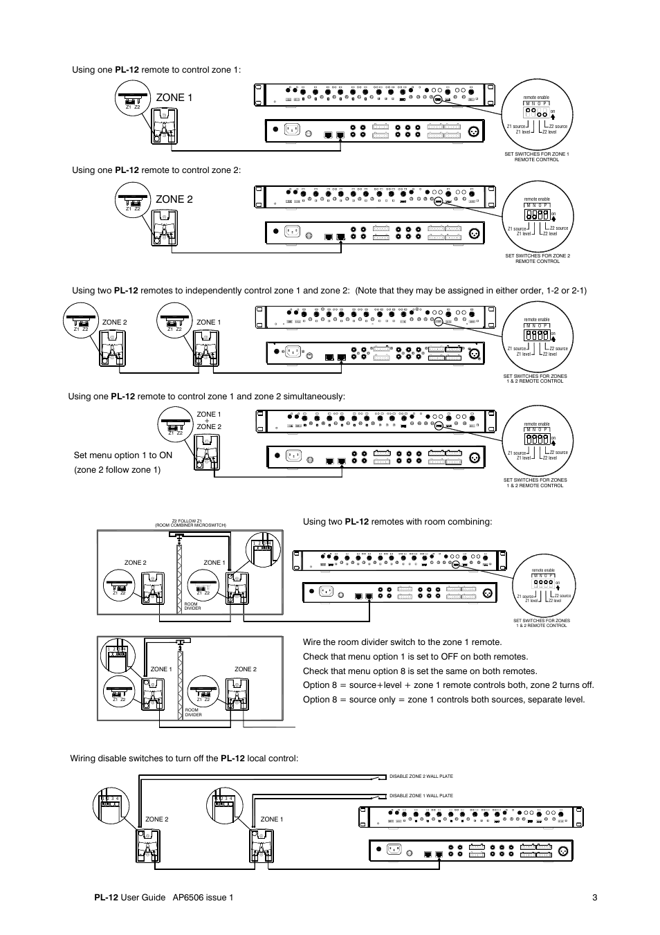 Zone 1, Zone 2 | Allen&Heath GR2 PL-12 USER GUIDE 2 User Manual | Page 3 / 4