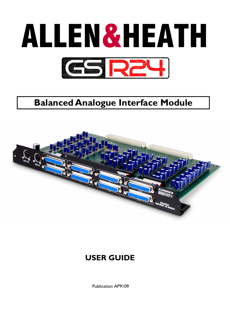Allen&Heath Analogue Interface User Manual | 12 pages