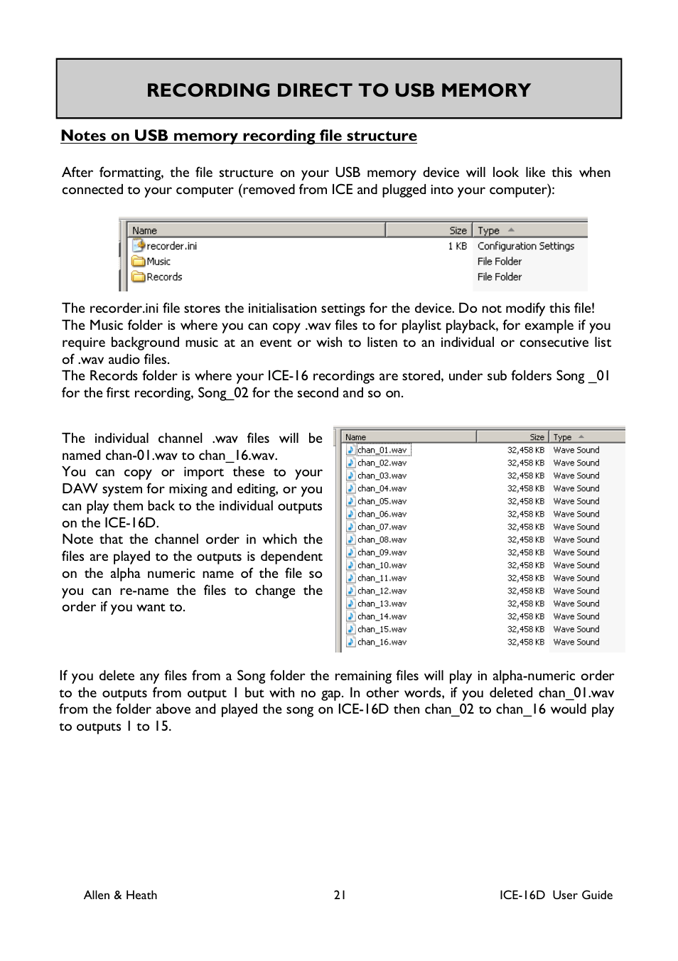 Allen&Heath ICE-16D User Manual | Page 21 / 40