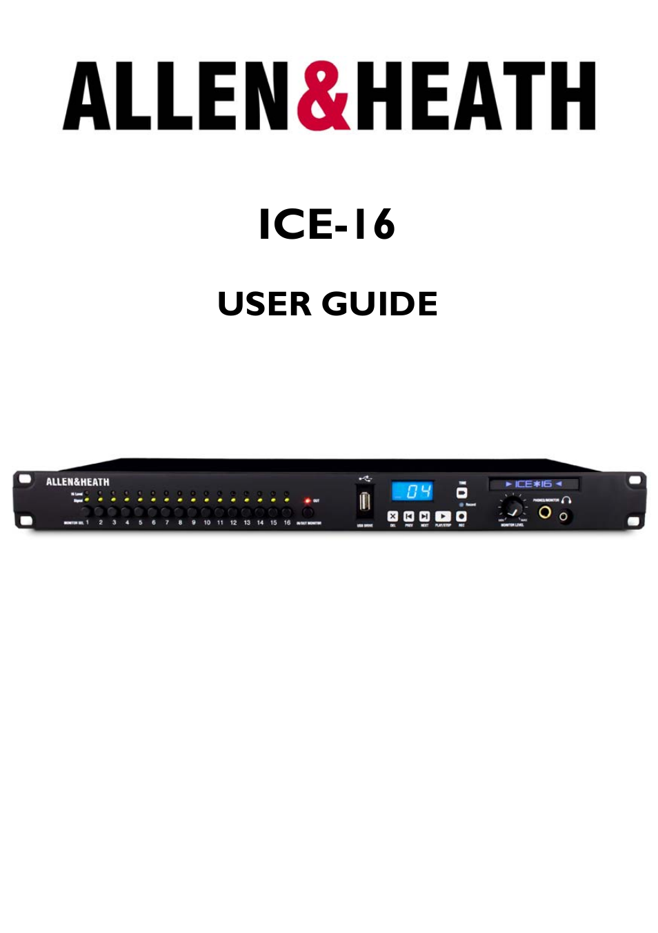 Allen&Heath ICE-16 User Manual | 40 pages