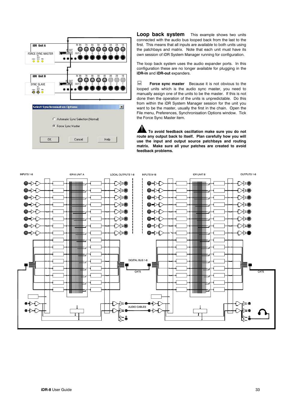 Loop back system, Idr-8 user guide 33 | Allen&Heath iDR-8 User Manual | Page 33 / 48