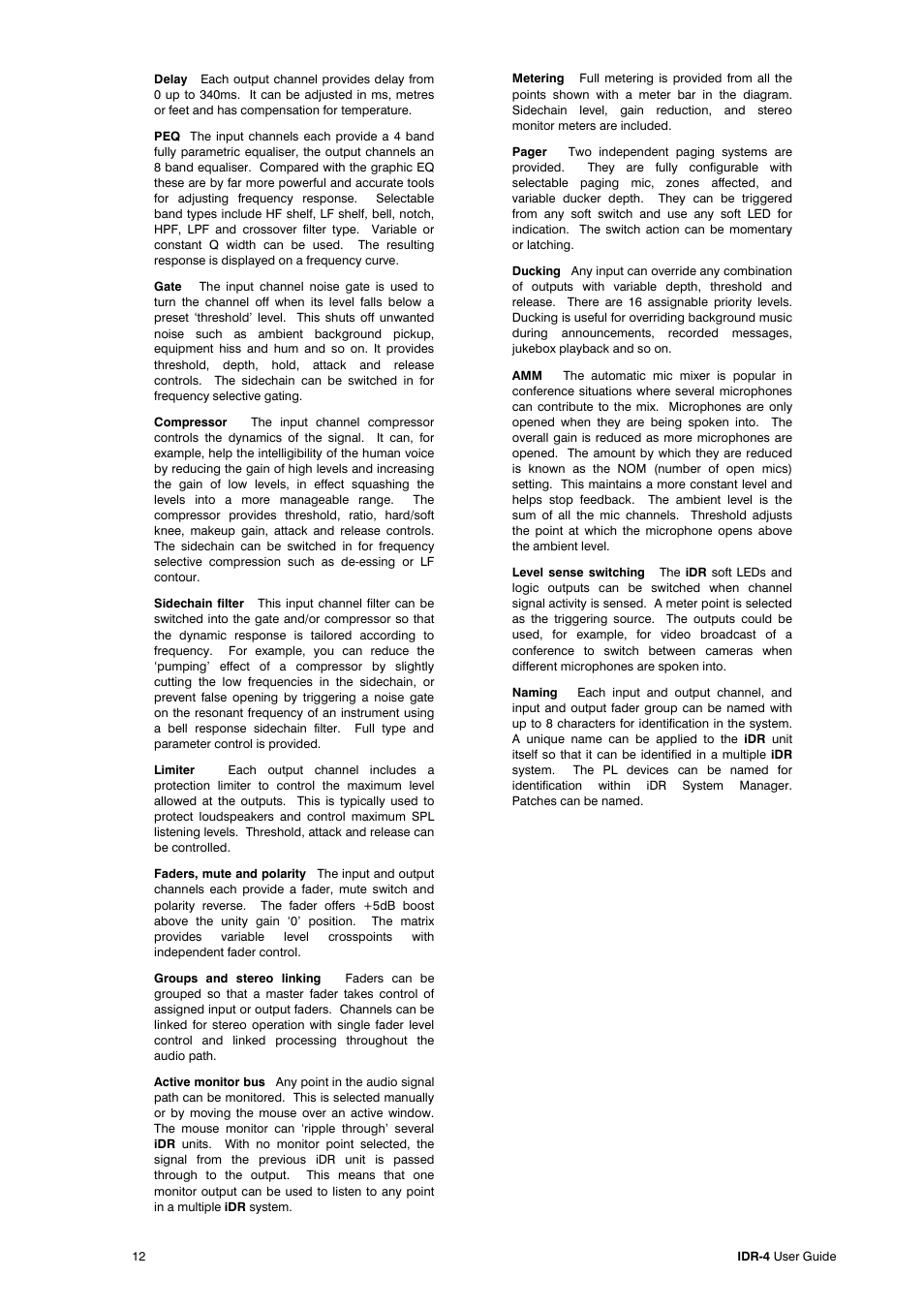 Allen&Heath iDR-4 User Manual | Page 12 / 48