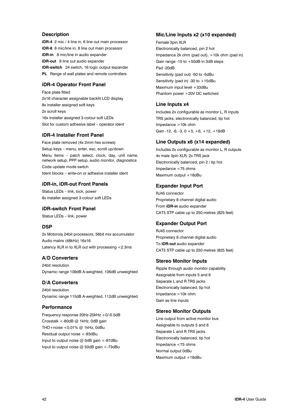 Allen&Heath iDR-4 User Manual | Page 42 / 48