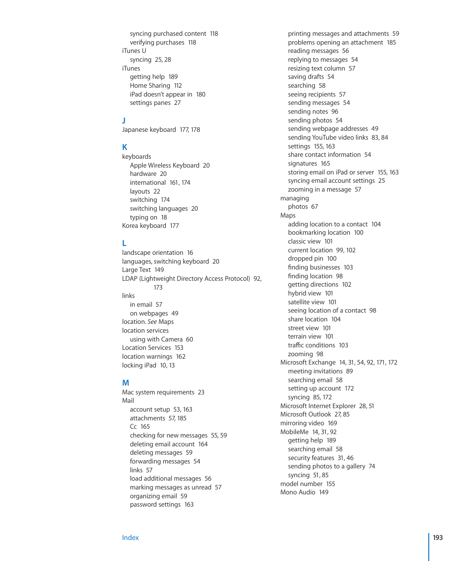 Apple iPad For iOS 4.3 User Manual | Page 193 / 198