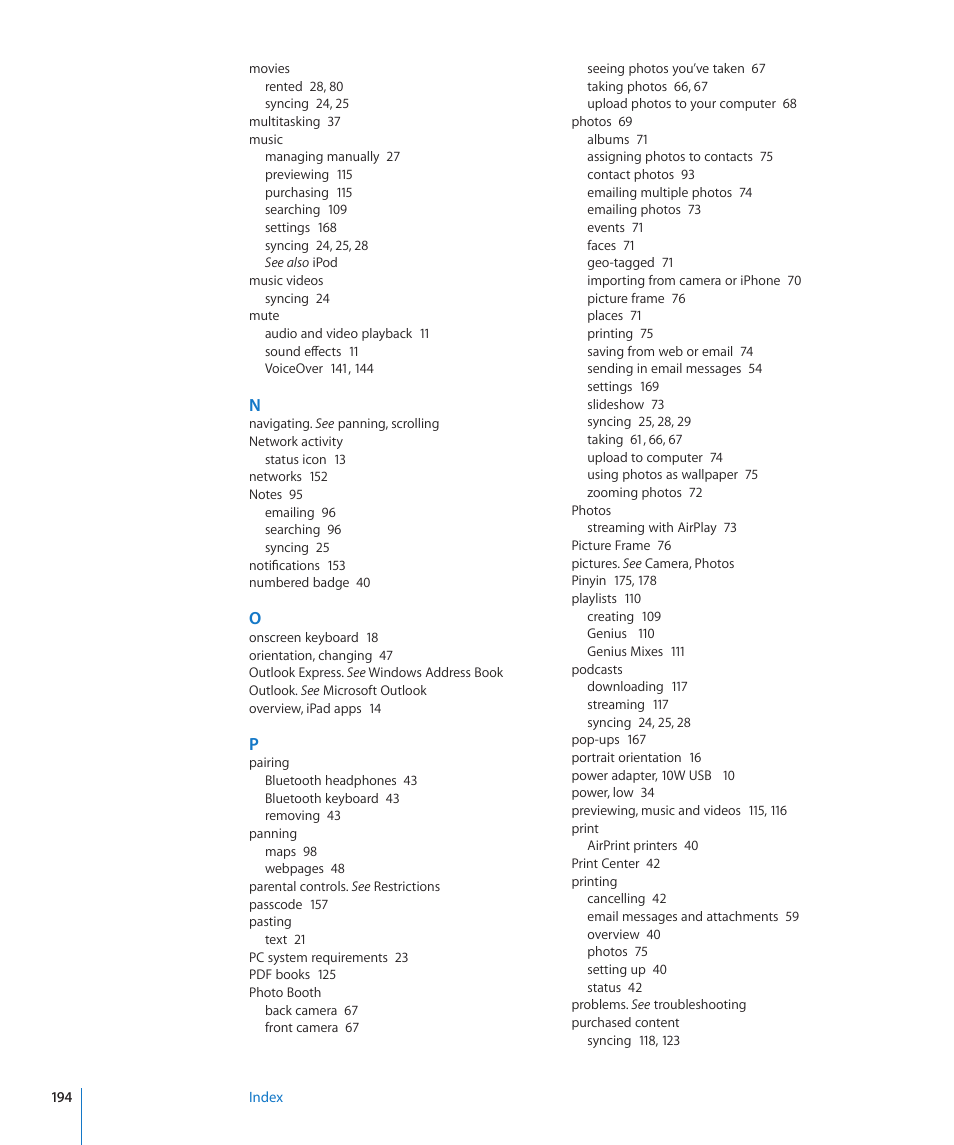 Apple iPad For iOS 4.3 User Manual | Page 194 / 198