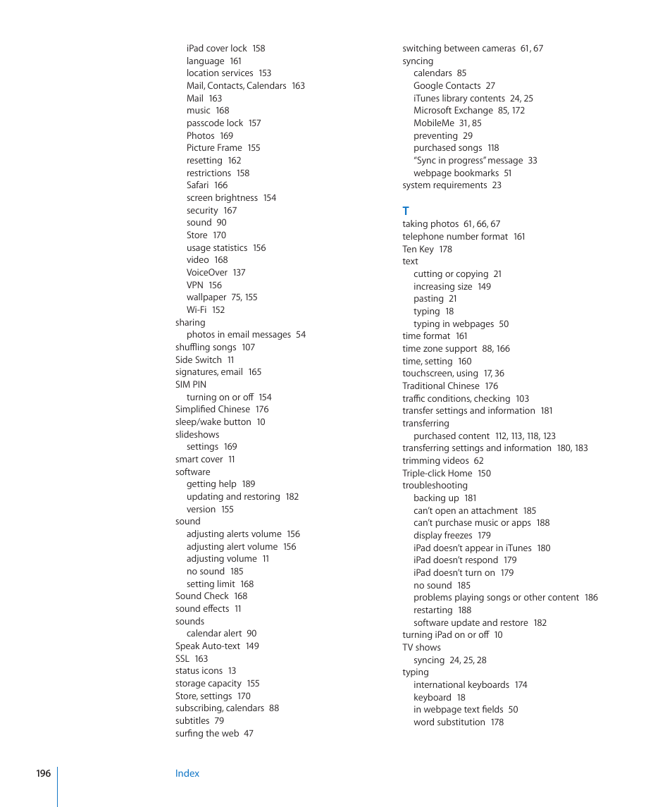 Apple iPad For iOS 4.3 User Manual | Page 196 / 198