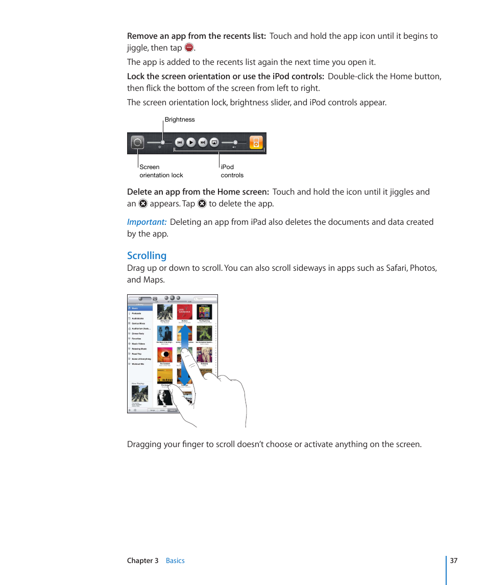 Scrolling | Apple iPad For iOS 4.3 User Manual | Page 37 / 198