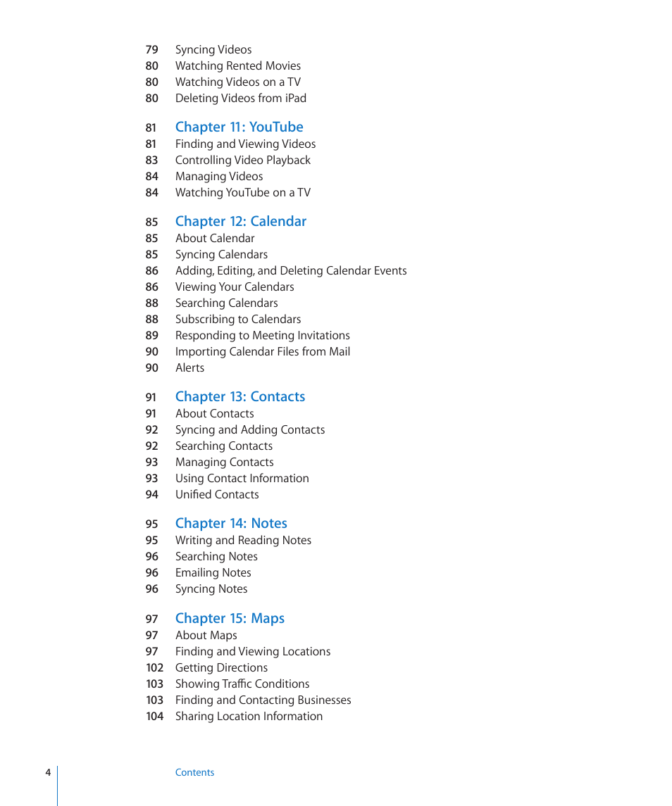 Apple iPad For iOS 4.3 User Manual | Page 4 / 198