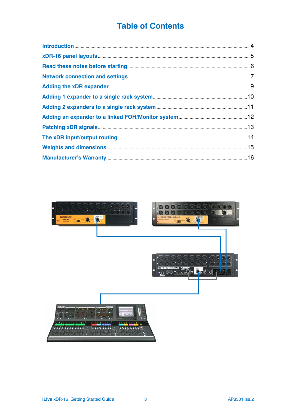 Allen&Heath xDR-16 User Manual | Page 3 / 16