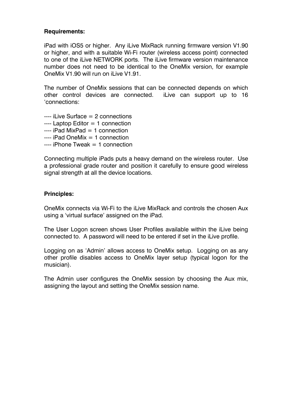 Allen&Heath iLive OneMix User Manual | Page 2 / 9