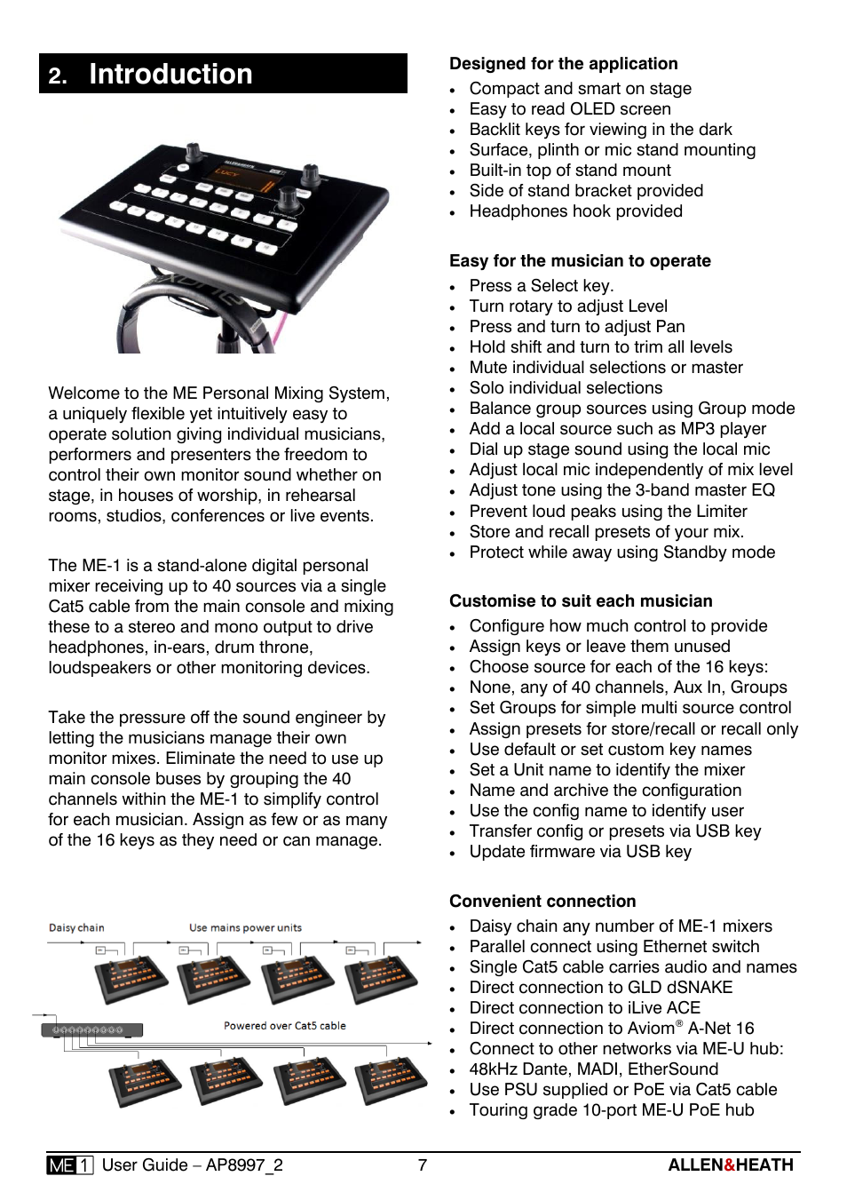 Introduction | Allen&Heath ME-1 User Manual | Page 7 / 28