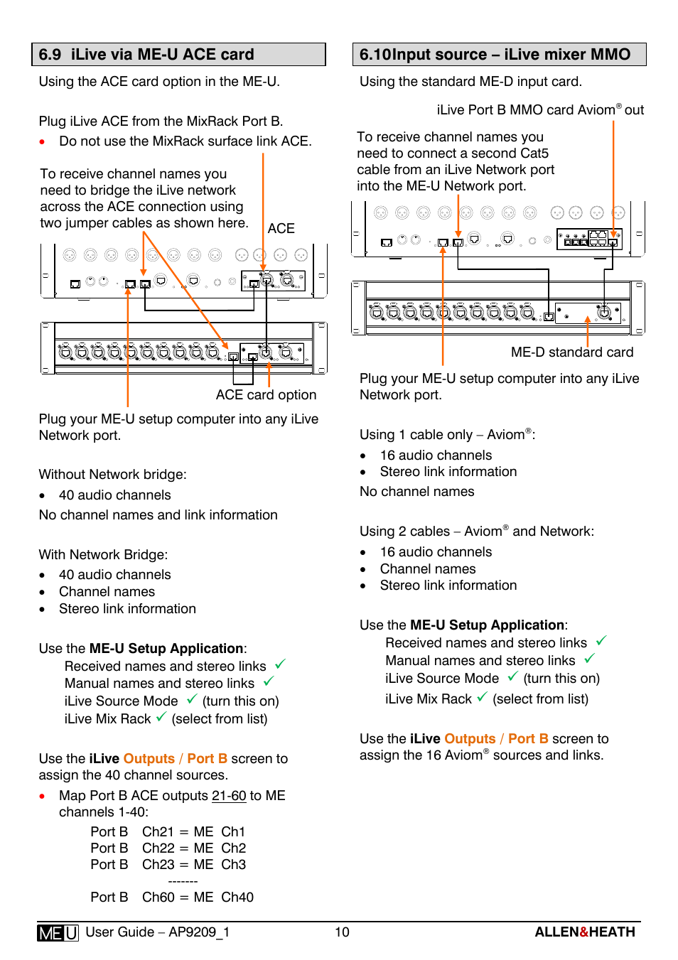 Allen&Heath ME-U User Manual | Page 10 / 18