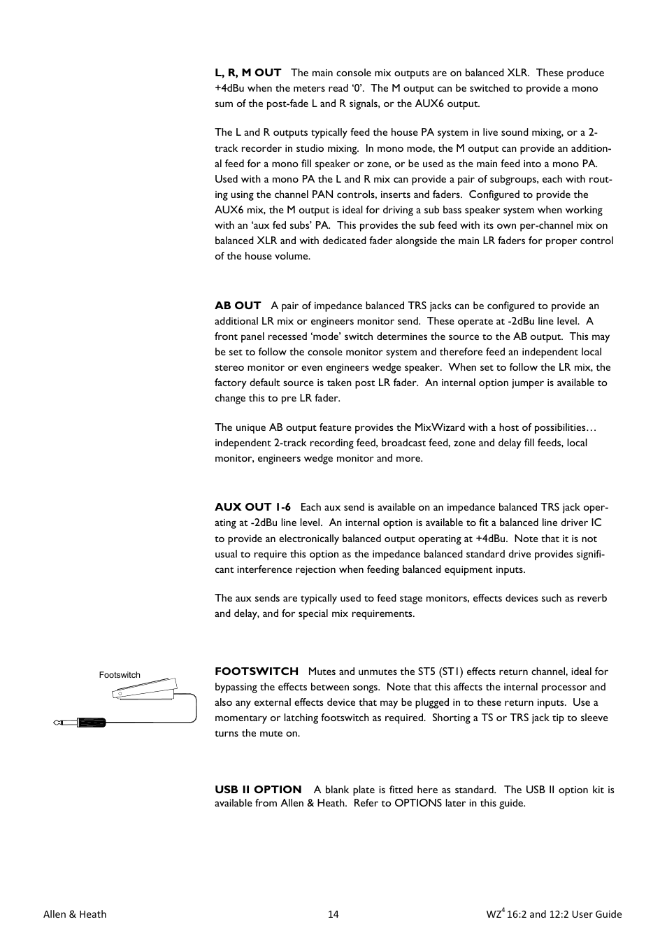 Allen&Heath MixWizard WZ4 12-2 User Manual | Page 14 / 32