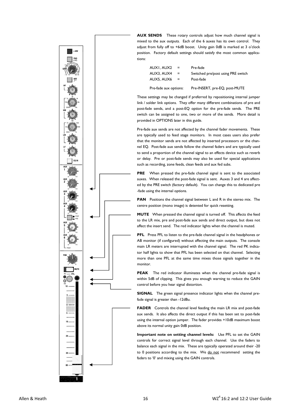 Allen & heath 16 wz, 2 and 12:2 user guide | Allen&Heath MixWizard WZ4 12-2 User Manual | Page 16 / 32