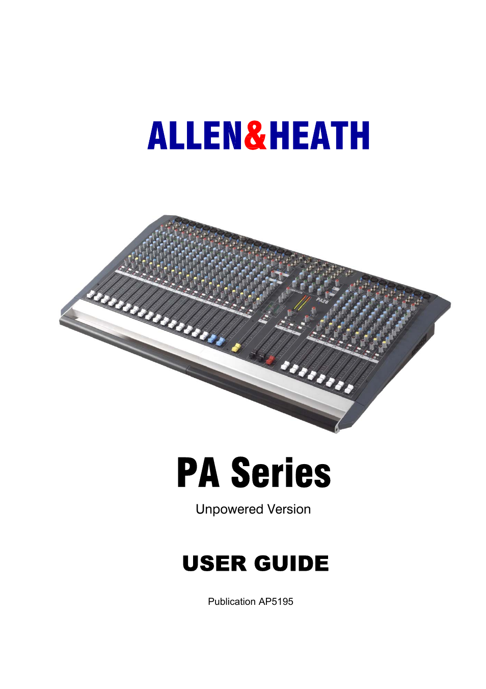 Allen&Heath PA28 User Manual | 36 pages