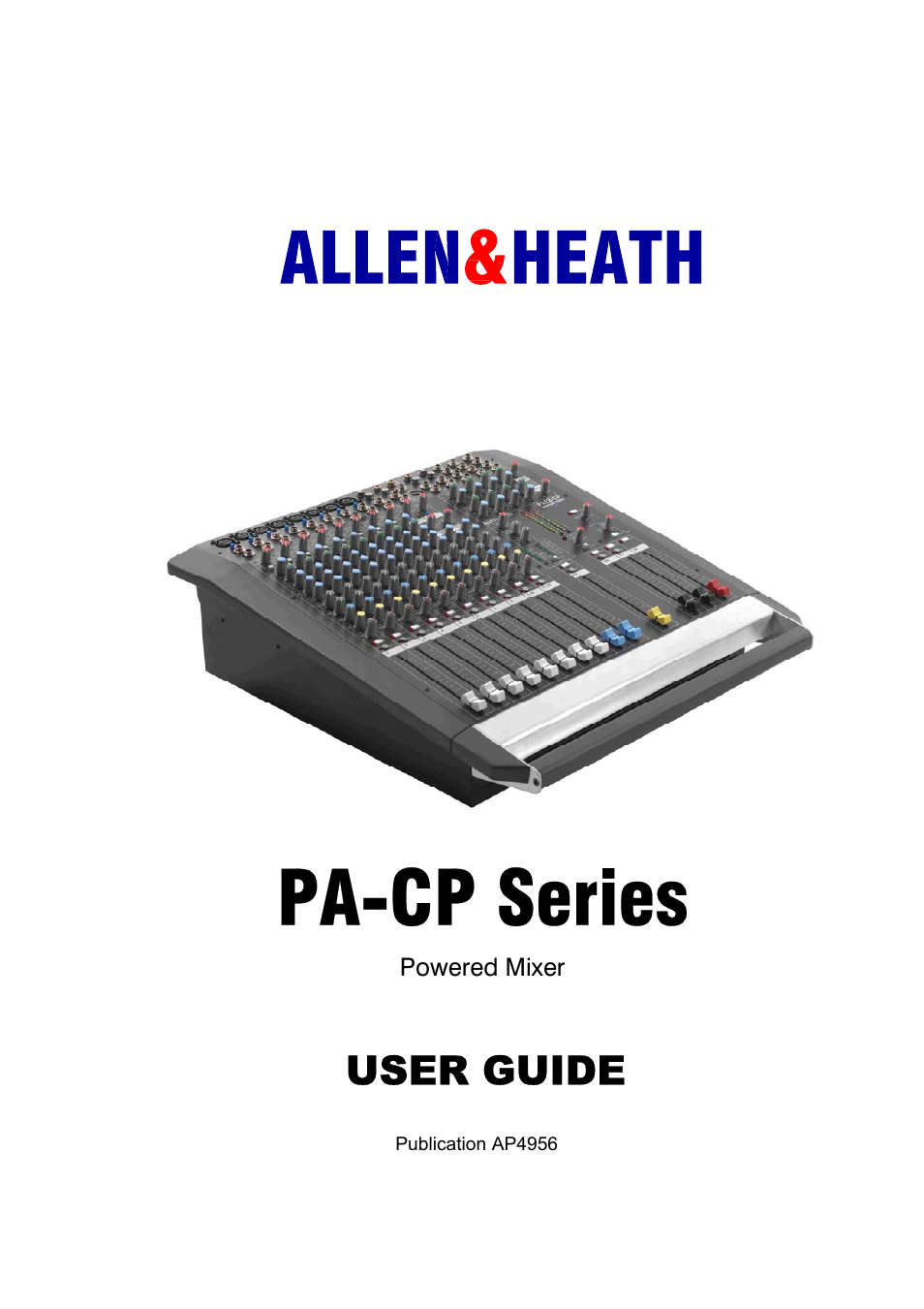 Allen&Heath PA20-CP User Manual | 36 pages