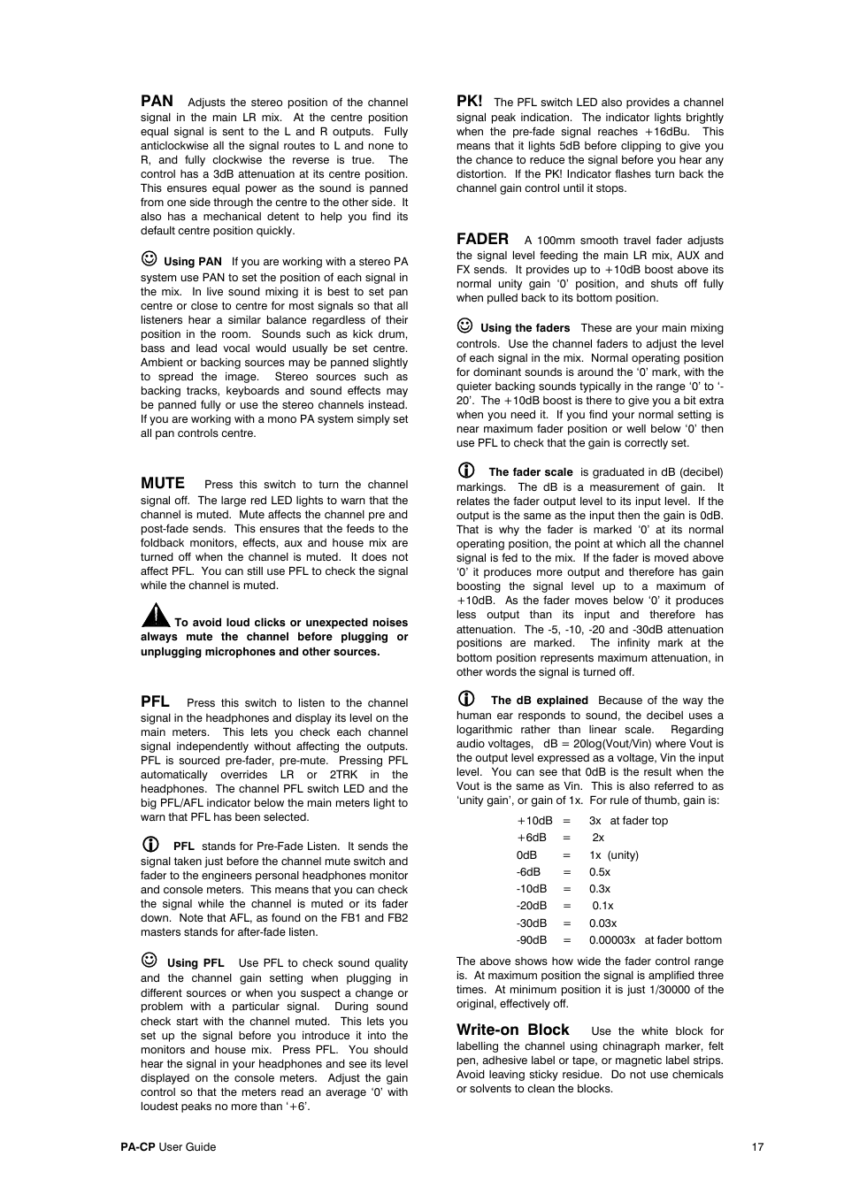 Allen&Heath PA20-CP User Manual | Page 17 / 36