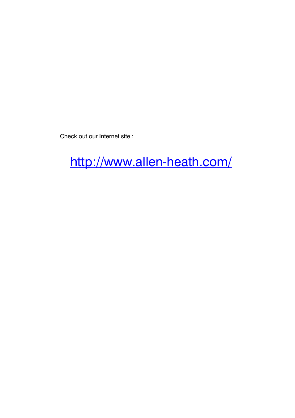 Allen&Heath PA20-CP User Manual | Page 36 / 36