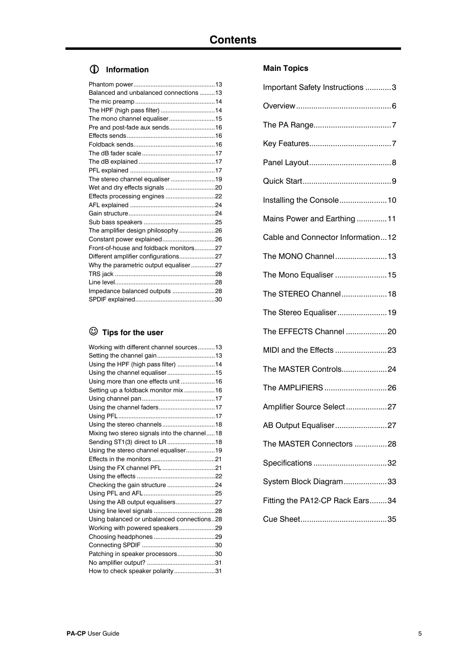 Allen&Heath PA20-CP User Manual | Page 5 / 36