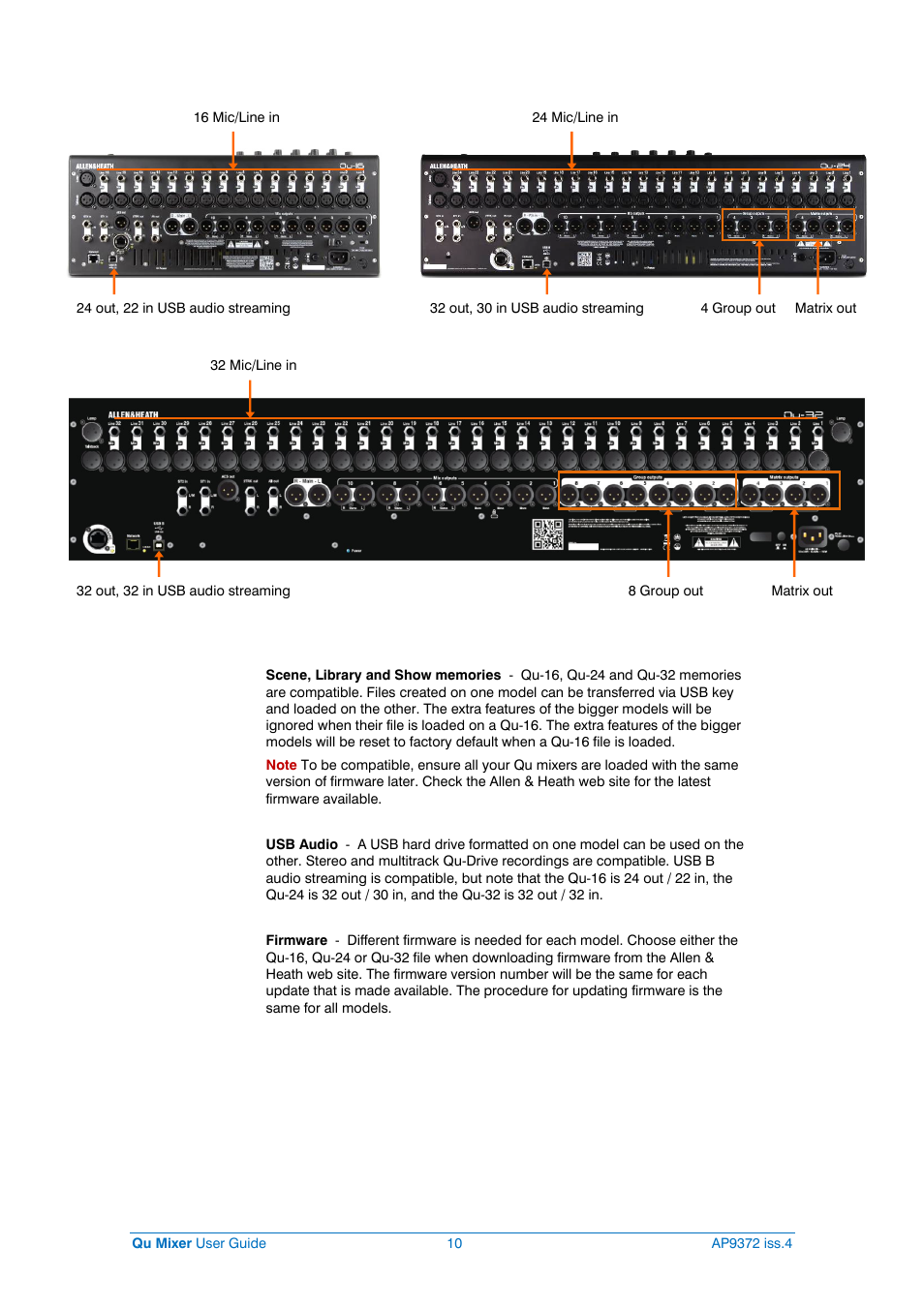 Allen&Heath Qu-16 User Manual | Page 10 / 68