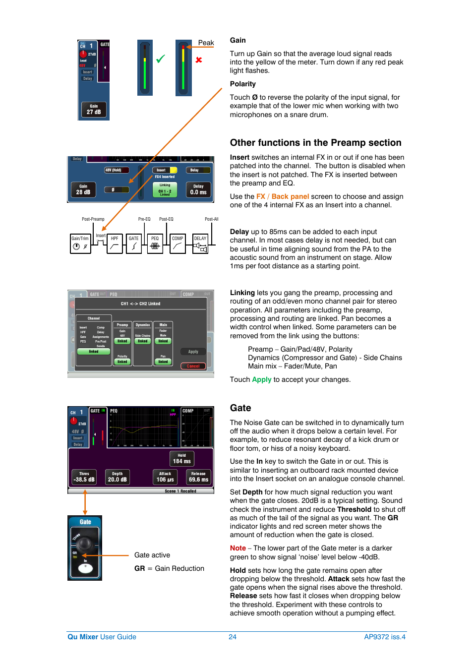 Gate | Allen&Heath Qu-16 User Manual | Page 24 / 68