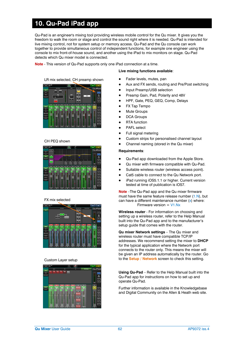 Qu-pad ipad app | Allen&Heath Qu-16 User Manual | Page 62 / 68