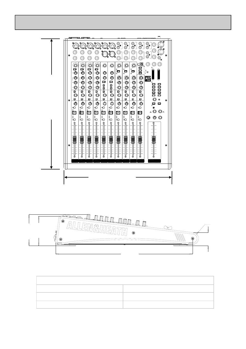 Dimensions, Weight, Allen h eath | Allen&Heath XB-14-2 User Manual | Page 12 / 37