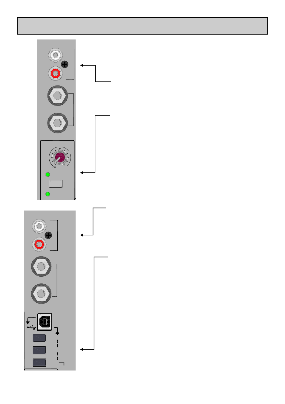 Stereo input channels st3 & 4, Usb rtn (st6) level, Crm speakers outputs | Usb audio send & return, Mix b out | Allen&Heath XB-14-2 User Manual | Page 22 / 37