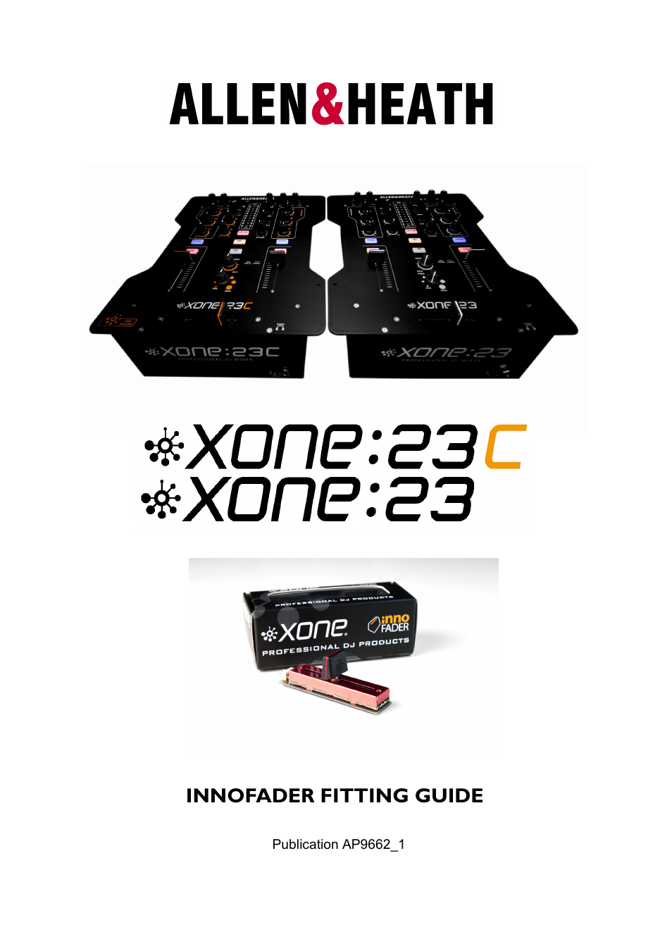 Allen&Heath Xone InnoFader User Manual | 3 pages
