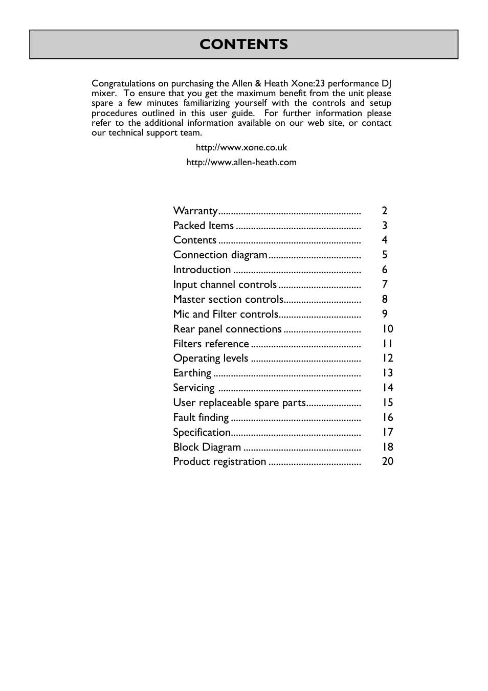 Allen&Heath Xone 23 User Manual | Page 4 / 23