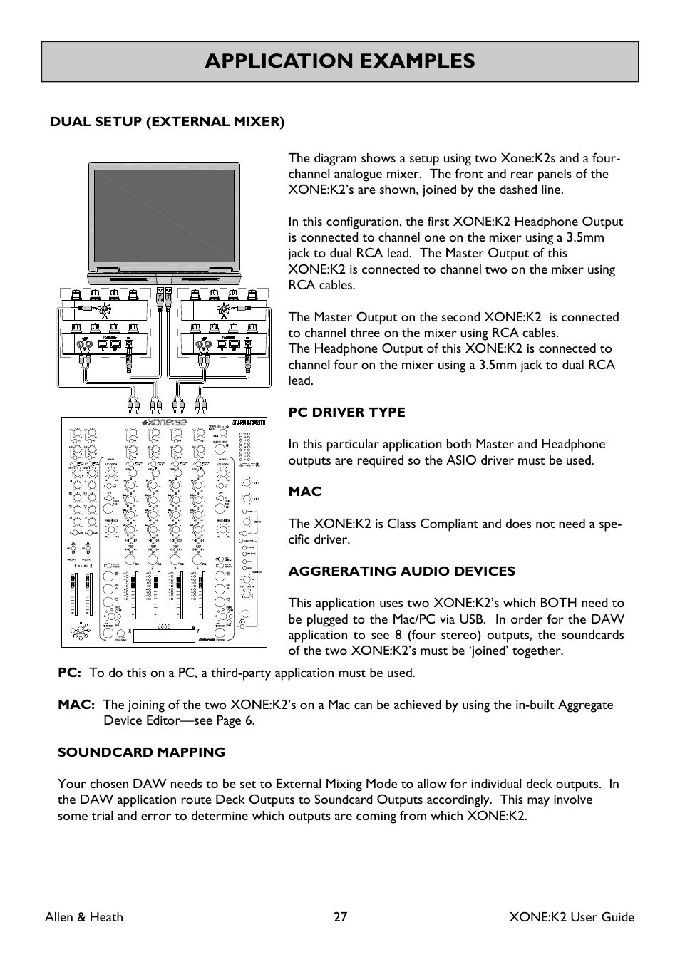 Application examples | Allen&Heath XONE K2 User Manual | Page 27 / 30