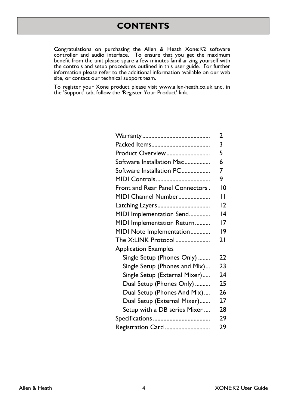 Allen&Heath XONE K2 User Manual | Page 4 / 30