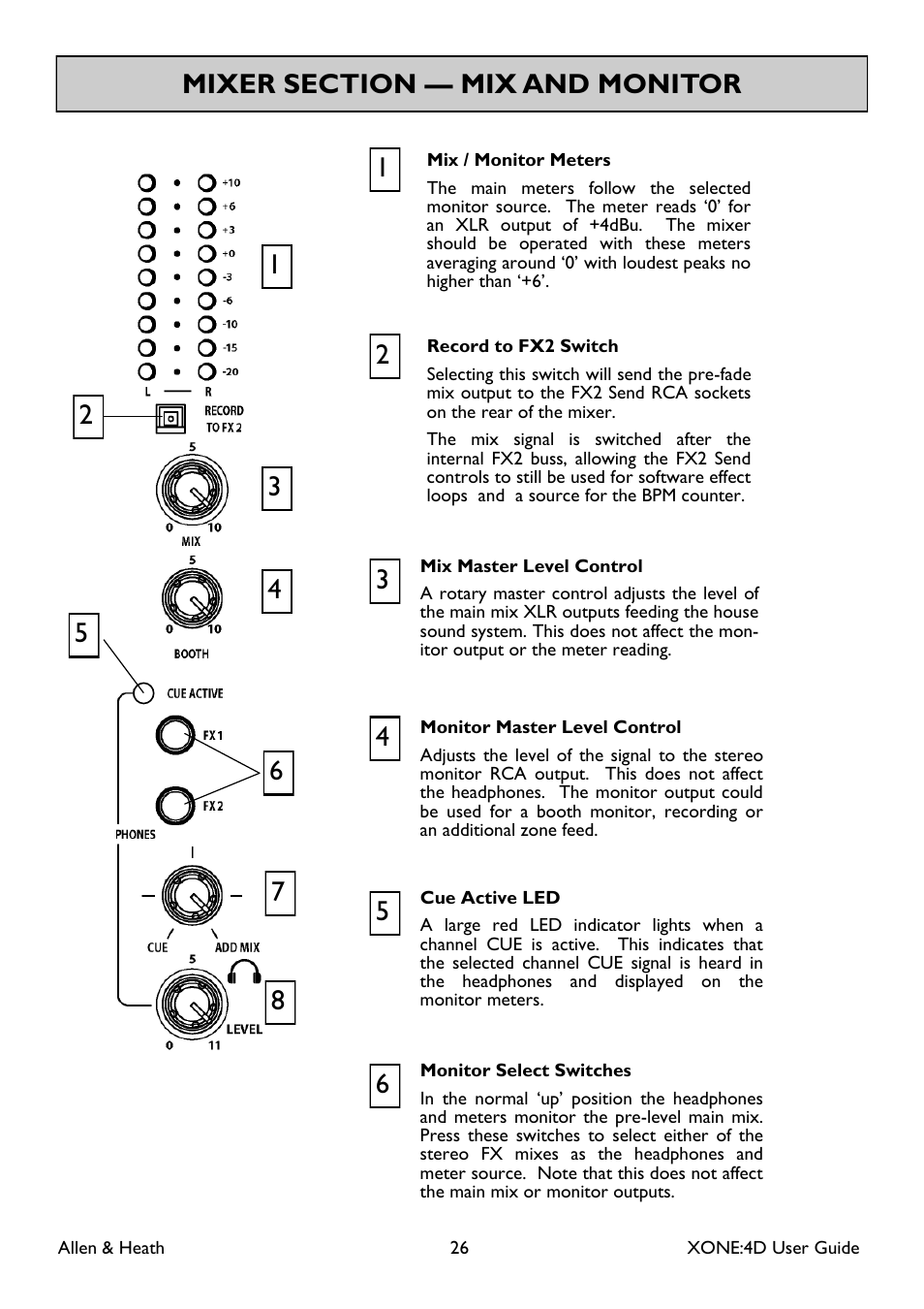 Allen&Heath XONE 4D User Manual | Page 26 / 48