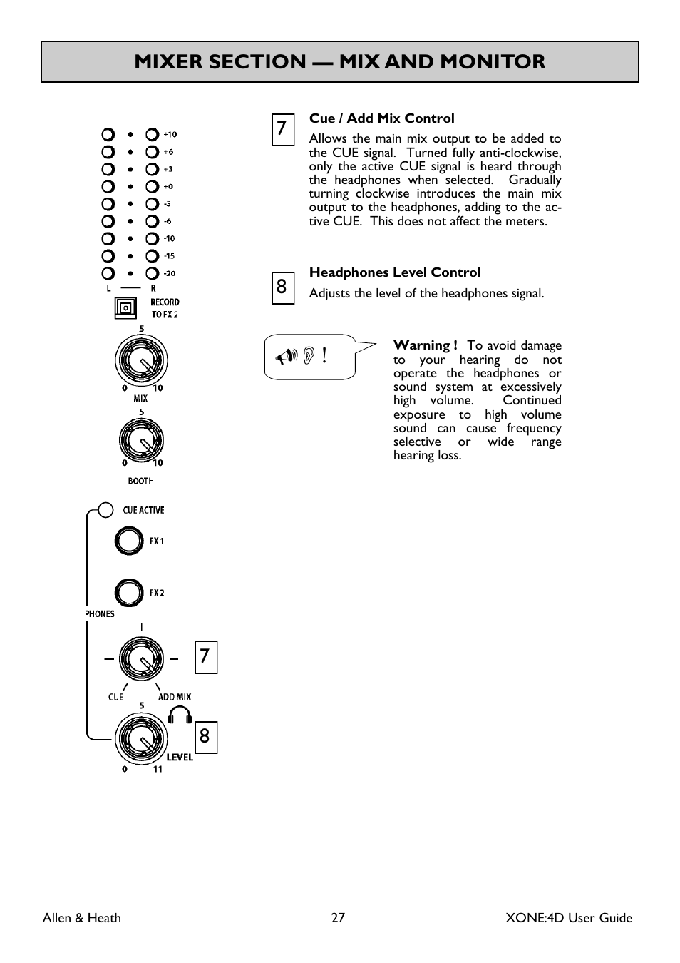 Allen&Heath XONE 4D User Manual | Page 27 / 48
