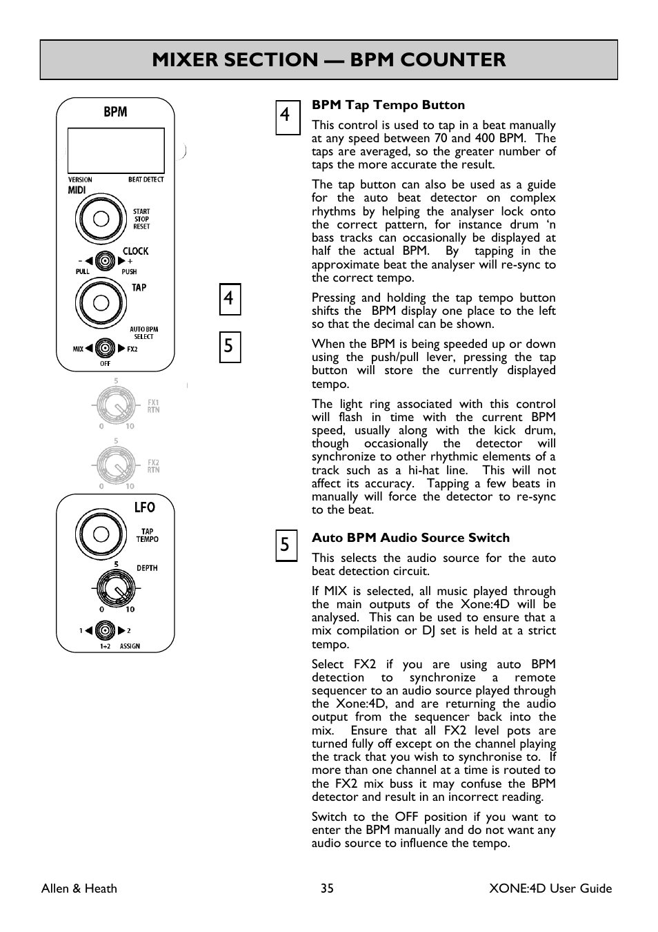 Allen&Heath XONE 4D User Manual | Page 35 / 48