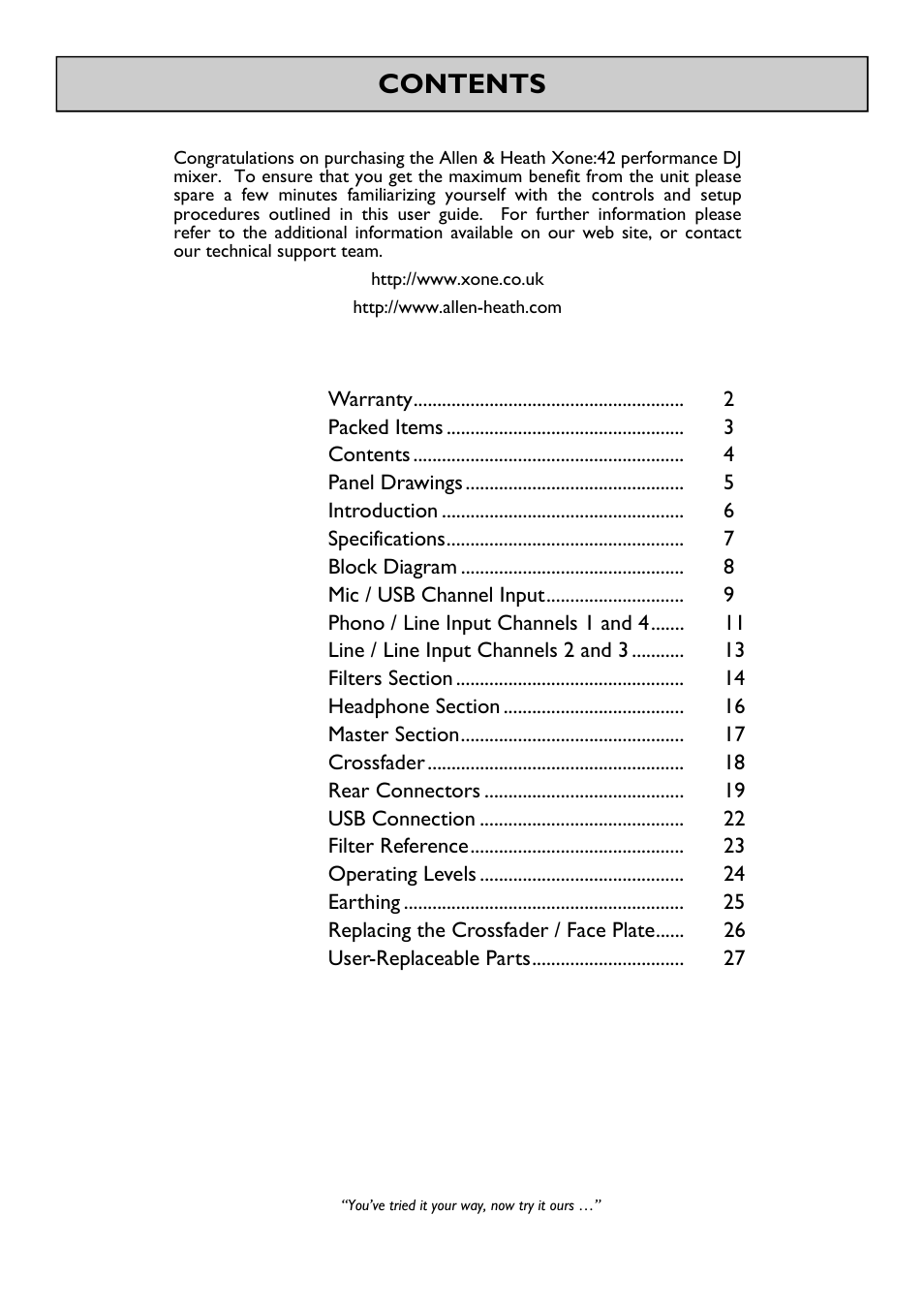 Allen&Heath XONE 42 User Manual | Page 4 / 28