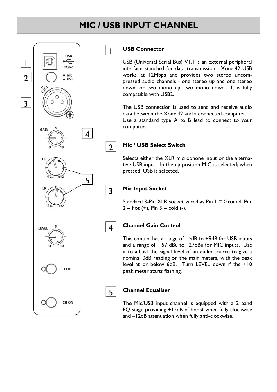 Allen&Heath XONE 42 User Manual | Page 9 / 28