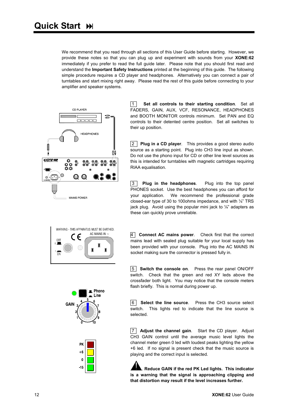Quick start | Allen&Heath XONE 62 User Manual | Page 12 / 32