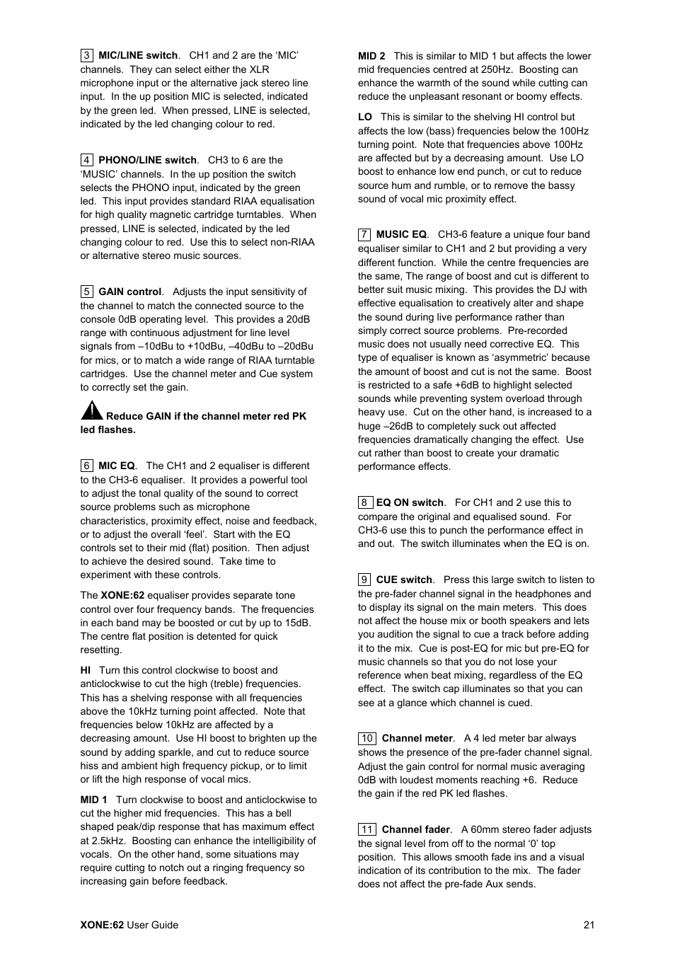 Allen&Heath XONE 62 User Manual | Page 21 / 32