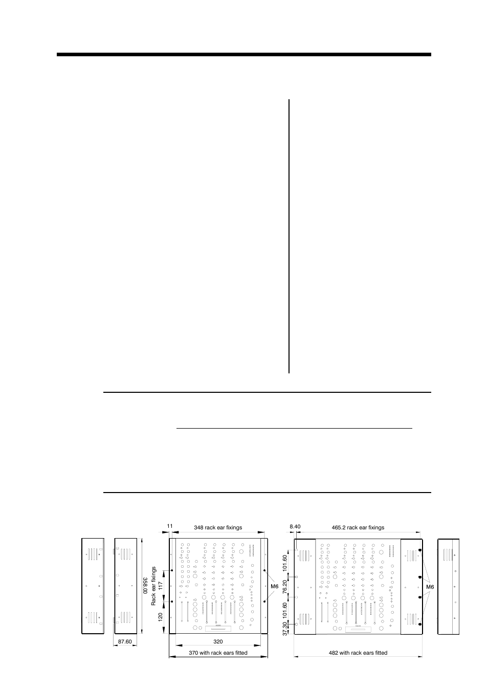 Specifications, Dimensions and weights, Rack ears | Allen&Heath XONE 92 User Manual | Page 34 / 40