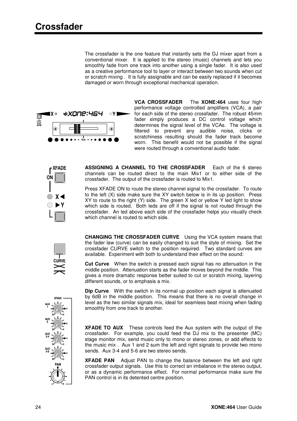 Crossfader | Allen&Heath XONE 464 User Manual | Page 24 / 37