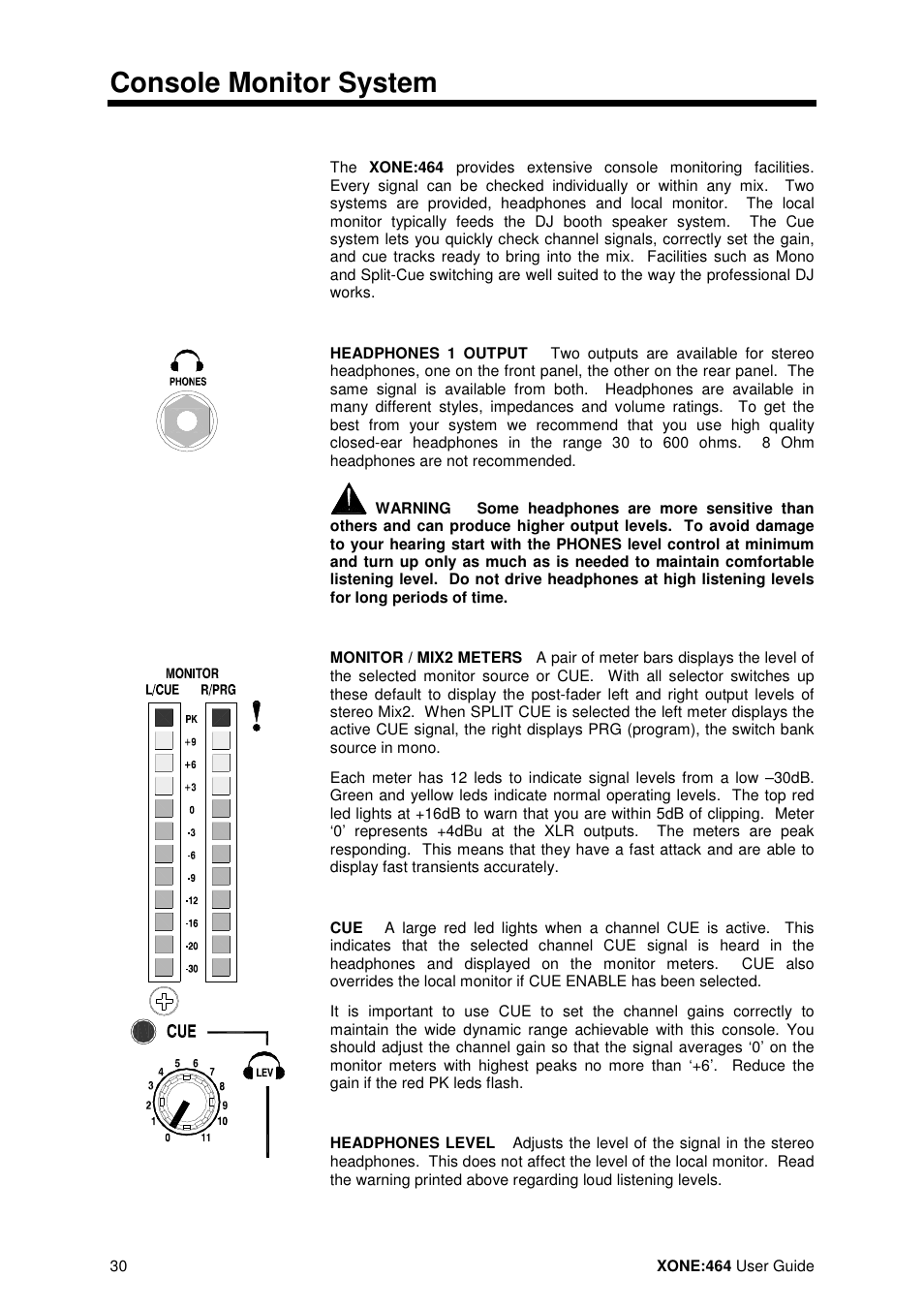 Console monitor system | Allen&Heath XONE 464 User Manual | Page 30 / 37